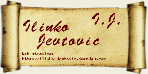 Ilinko Jevtović vizit kartica